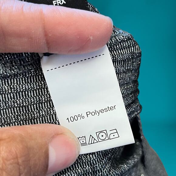 Shein Curve Blouse 2XL Ribbed Side Cinch Layered Ribbed Top Office Law Shimmer - Picture 8 of 8